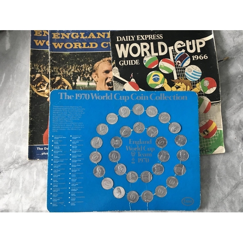 48 - World Cup Football Memorabilia: Includes original 1966 final and tournament programme, Mexico rosett... 