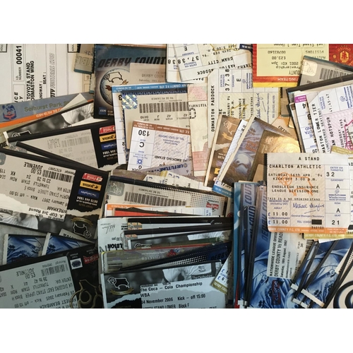 492 - Derby County Football Ticket Collection: Large quantity from the 90s onwards the majority home ticke... 