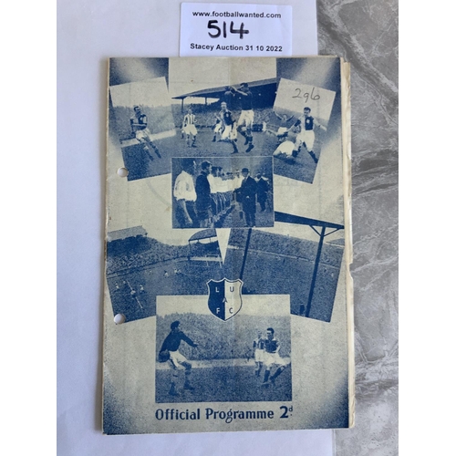 514 - 46/47 Leeds United v Chelsea Football Programme: Team changes folding and punch holes.