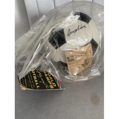 52 - 1966 World Cup Mettoy Unused Signed Football: Still in plastic wrapper with picture of team attached... 