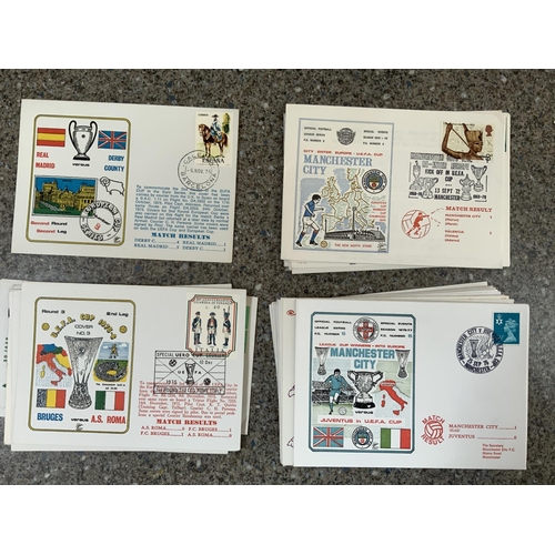 528 - Football First Day Cover Collection: European matches, cup finals, local derbies and a wide variety ... 