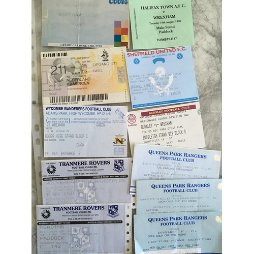 529 - Football Memorabilia Box: Includes tickets, incomplete sticker albums and a very nice lot of old pre... 