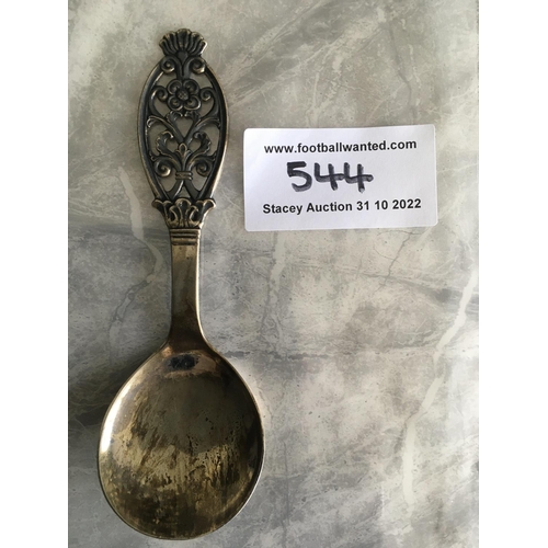 544 - 1954 Ireland v Norway Football Players Silver Spoon: Former property of Everton goalkeeper Jimmy ONe... 