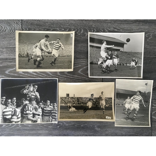 548 - Celtic 1951 Football Press Photos: Includes match action in the League Cup semi final v Rangers, Fal... 