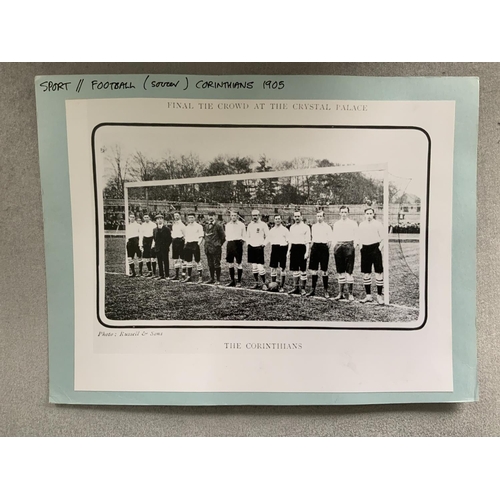 569 - Very Old Football Photo Prints: Great subjects with a photo stuck to a card and rear stating Mary Ev... 