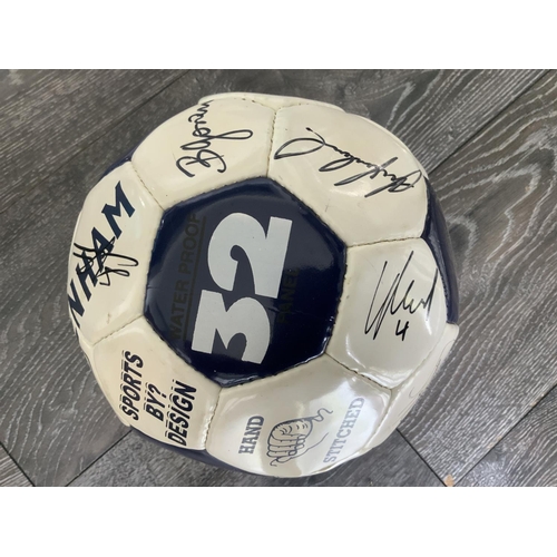 627 - Tottenham 2002-2003 Signed Football: Official Spurs football with many autographs signed clearly in ... 