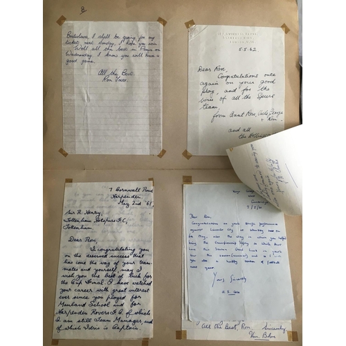 643 - Ron Henrys Own Tottenham Scrapbook Of Telegrams: GPO telegrams addressed to Ron at home, Hillsboroug... 