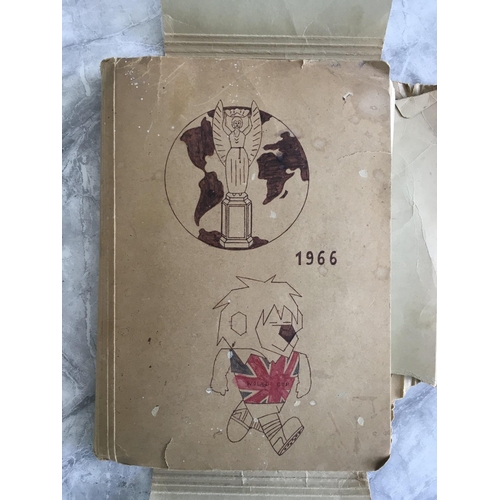 65 - 1966 Football World Cup French Scrapbook: Very professionally put together with 127 numbered pages a... 