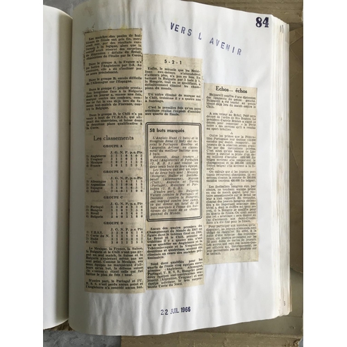 65 - 1966 Football World Cup French Scrapbook: Very professionally put together with 127 numbered pages a... 