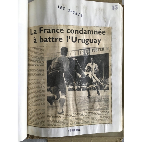 65 - 1966 Football World Cup French Scrapbook: Very professionally put together with 127 numbered pages a... 