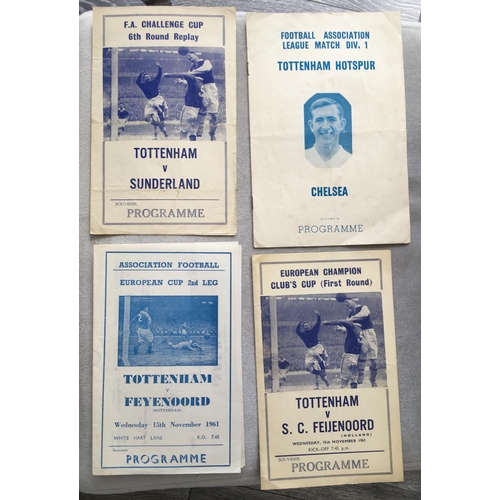 651 - Tottenham Pirate Football Programme Collection: Mainly homes to include 35/36 West Ham creased and 4... 