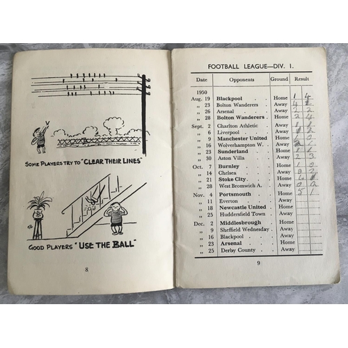 657 - 50/51 Tottenham Football Training Rules + Instructions: Former property of Tommy Harmer who won the ... 