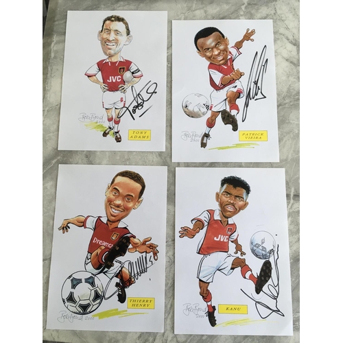 707 - Arsenal Signed Caricature Football Pictures: Excellent likeness produced by Bob Bond measuring aroun... 