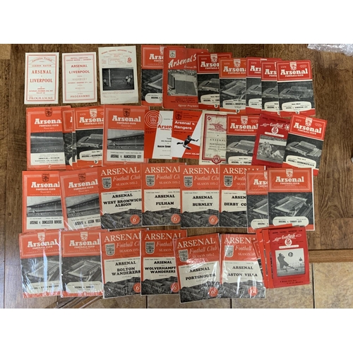 713 - Arsenal Football Programmes + Memorabilia: Handbooks include 48/49, 47/48 Pirate programmes v Liverp... 