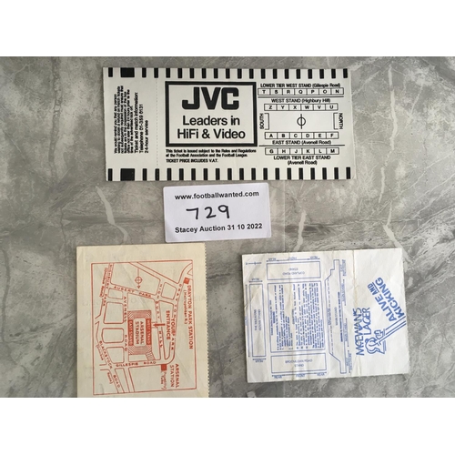 729 - Arsenal v Glasgow Rangers Football Tickets: 1951 at Highbury plus the 1989 Zenith Data match at Ibro... 
