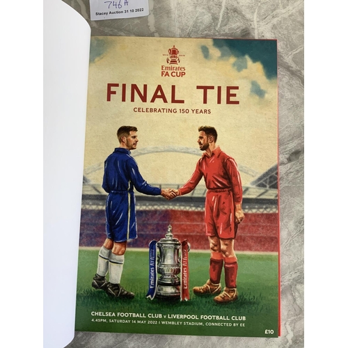 746A - 2022 Hardback FA Cup Final Football Programme: Liverpool v Chelsea Red quality bound programme numbe... 