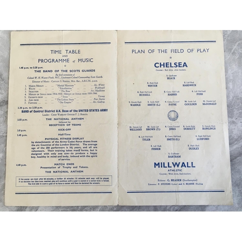 773 - 1945 Cup Final Football Programme: Chelsea v Millwall 4 pager played at Wembley in good condition. N... 