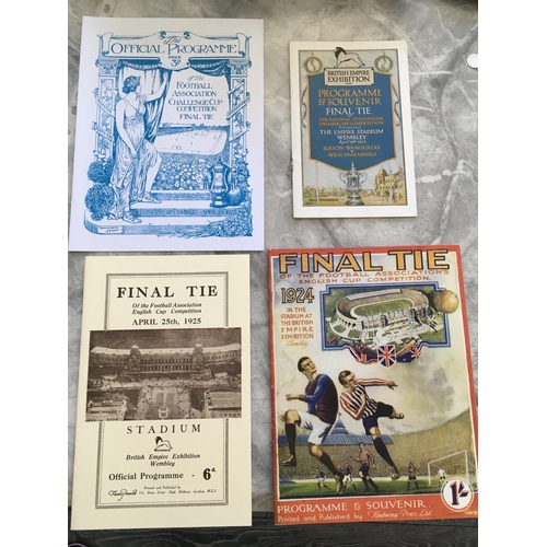 775 - Pre war Replica Cup Final Football Programmes: Ring binder with a space for every one from 1882. Nea... 