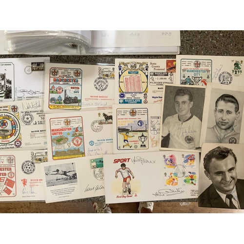 816 - Signed Football Memorabilia: Includes many fdcs, West Brom late 60s, cards, programmes including Bil... 