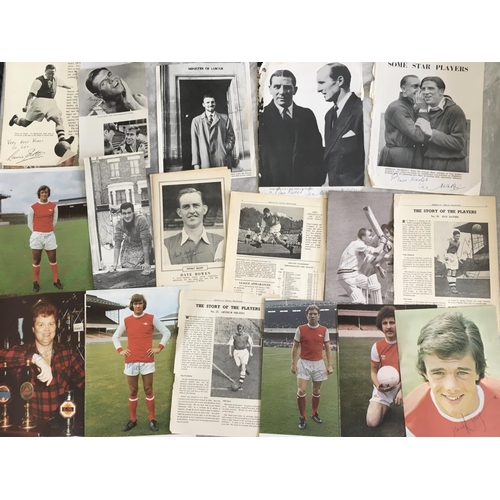 821 - Signed Old Magazine Pictures: Personally collected by vendor with a couple dedicated. Good Tottenham... 