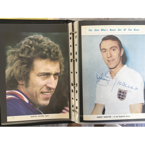 822 - Large Colour Signed Football Magazine Pictures: Mainly 60s and 70s and all  full page with clear bir... 