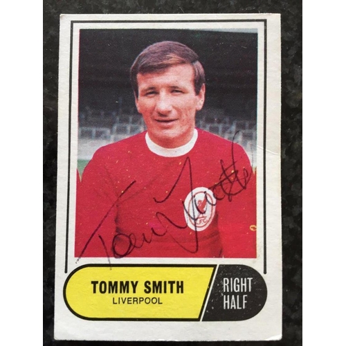 830 - Liverpool Signed A + BC Football Card Collection: Includes Ron Yeats, Tommy Smith and Brian Hall. (3... 