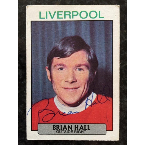 830 - Liverpool Signed A + BC Football Card Collection: Includes Ron Yeats, Tommy Smith and Brian Hall. (3... 