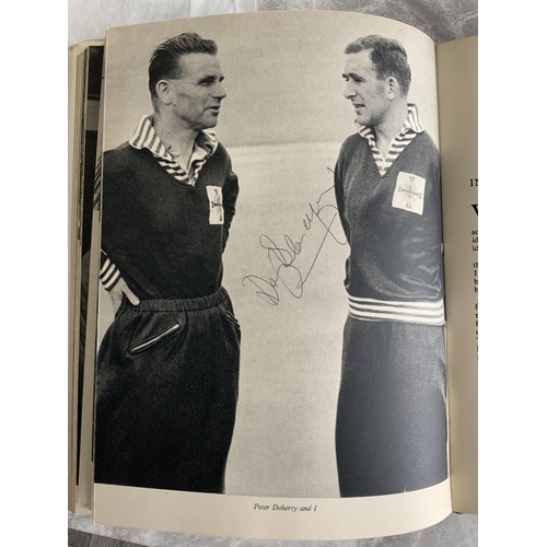 835 - Danny Blanchflower Tottenham + Ireland Football Autographs: Danny Blanchflower Soccer Book with 7 au... 