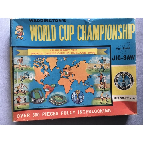 84 - 1966 World Cup Waddingtons Jigsaw Puzzle: Measuring 17 x 10.5 inches when complete. Over 300 pieces ... 