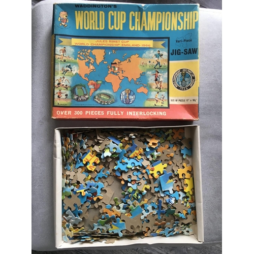 84 - 1966 World Cup Waddingtons Jigsaw Puzzle: Measuring 17 x 10.5 inches when complete. Over 300 pieces ... 