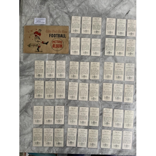 859 - Chix Complete Football Cards + Album: Complete set of Series 1, 48 cards in excellent condition kept... 