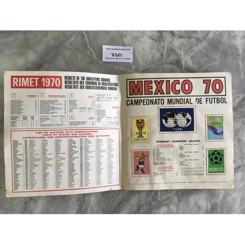 860 - Panini 1970 World Cup Complete Football Card Album: Every sticker neatly stuck into book. The album ... 