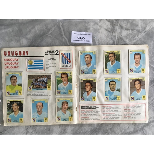 860 - Panini 1970 World Cup Complete Football Card Album: Every sticker neatly stuck into book. The album ... 