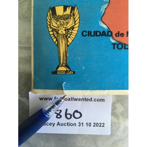 860 - Panini 1970 World Cup Complete Football Card Album: Every sticker neatly stuck into book. The album ... 