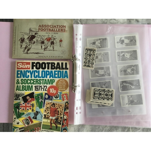 878 - Football Postcards + Cards: Folder containing many postcards and photos  of football grounds that ha... 