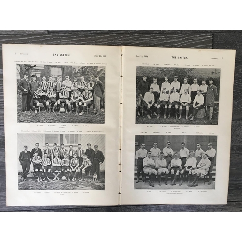 903 - 1894 The Sketch Football Team Groups: Twelve large pages from ex bound supplement to the Sketch maga... 