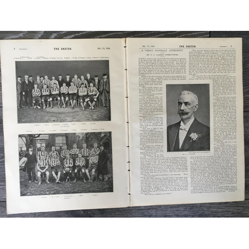 903 - 1894 The Sketch Football Team Groups: Twelve large pages from ex bound supplement to the Sketch maga... 