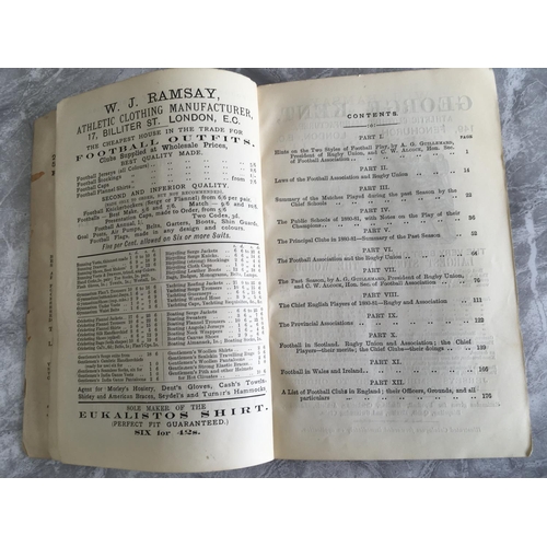 911 - 1881 Football Annual: Issued by Alcock between 1868 and 1908 this was the 14th edition. Covering in ... 