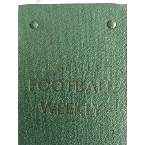 916 - Jimmy Hills Weekly Football Magazine Collection: The first 46 copies in official original binder. Go... 