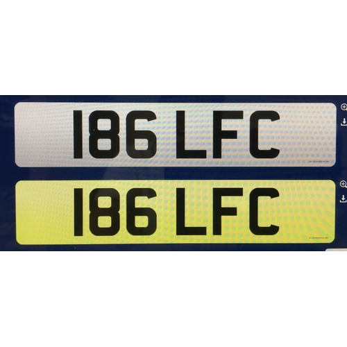 944 - Liverpool Football Club Private Number Plate: Reads 186 LFC. Held on retention with assignment fee p... 