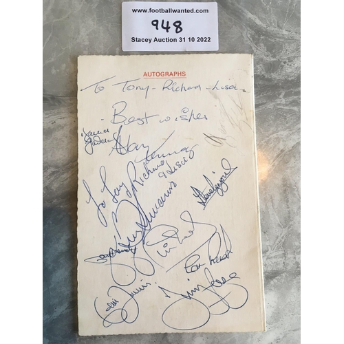 948 - Steve Heighway Liverpool Signed Testimonial Menu: 80/81 held at Southport signed to rear by Phil Nea... 