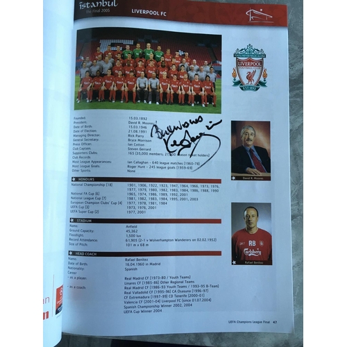 957 - 2005 Liverpool Signed Champions League Final Football Programme: Famous match in Istanbul v AC Milan... 