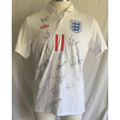 998 - England 2010 Signed Football Shirt: Given to vendor by Steve Gerrard although not worn and number 11... 