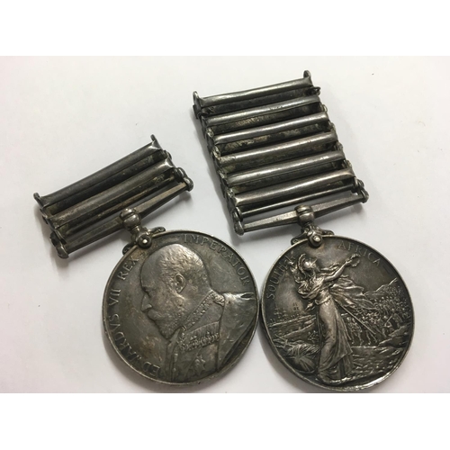 2105 - Two South African medals awarded to P.T.E A Curtiss Rifle Brigade 3398