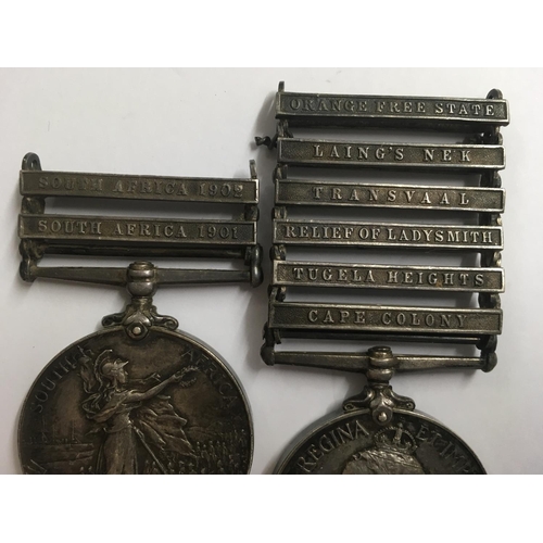 2105 - Two South African medals awarded to P.T.E A Curtiss Rifle Brigade 3398