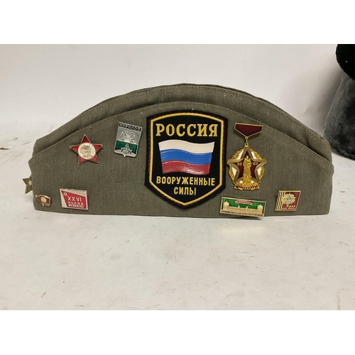 2106 - Russian USSR hats and badges