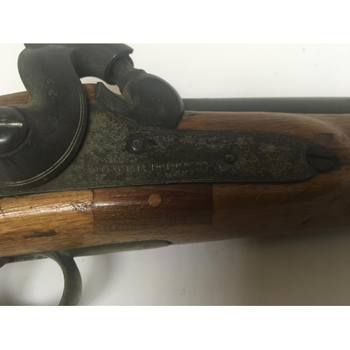 2141 - A Victorian percussion muzzle load pistol with brass trigger guard the action with Victorian crown a... 