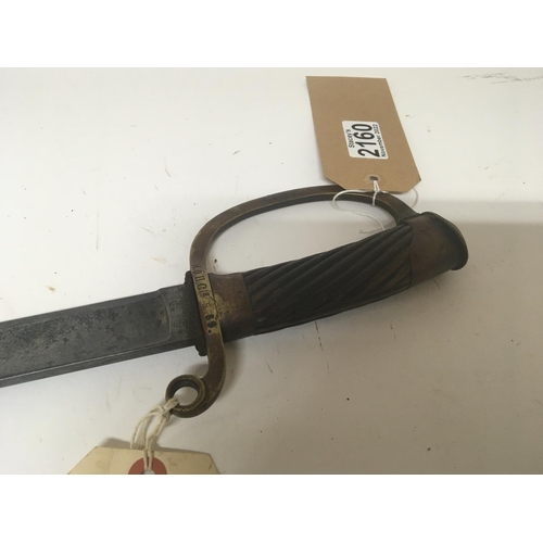 2160 - A late 19th century Russian cavalry sword the brass hilt dated 1894 with Russian marks to the brass ... 