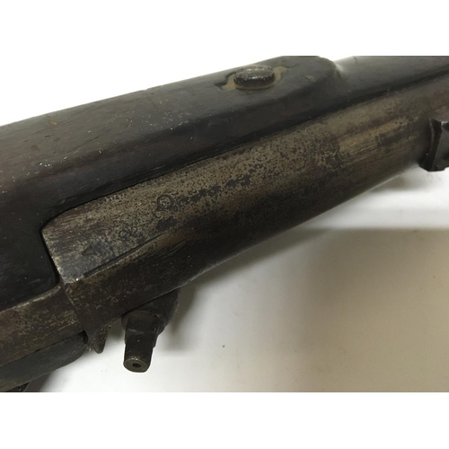 2176 - A Victorian Service percussion carbine rifle the action with Victorian cypher 1861 Tower marks three... 