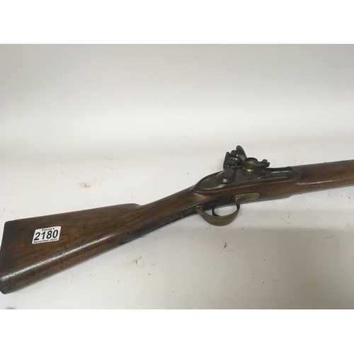 2180 - An unusual early 19th century flintlock musket rifle the steel action engraved Belmqnt three quarter... 